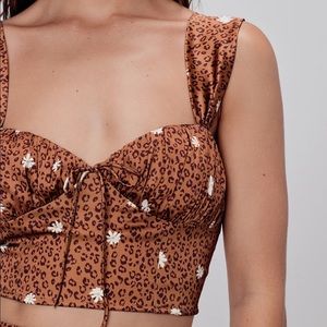 For Love and Lemons Tawney Crop Top